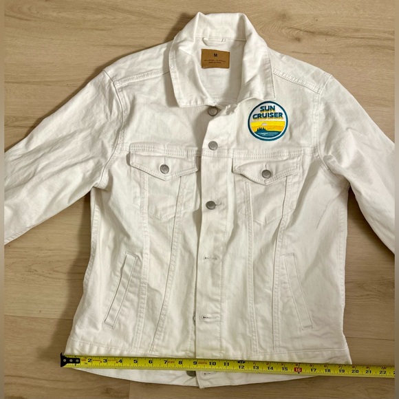SUN CRUISER White Cotton Button Up Jacket Women’s Size Medium - Picture 8 of 11